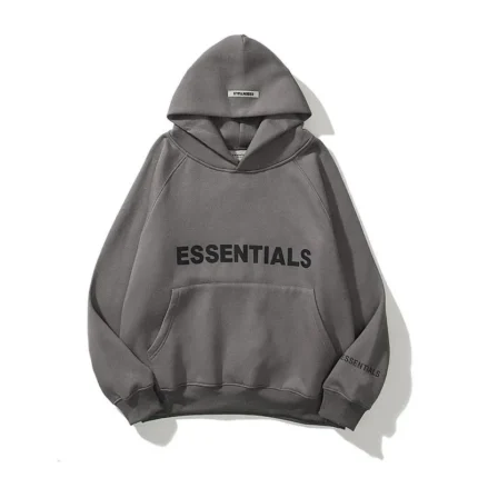 ESSENTIALS-Oversize-Men-Women-Hoodie-Dark-Gray