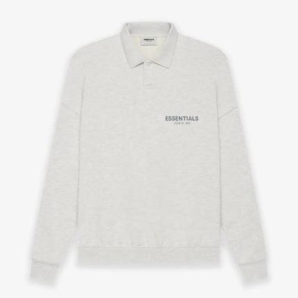 Fear-of-God-ESSENTIALS-Long-Sleeve-Polo-Sweatshirt-Gray-1